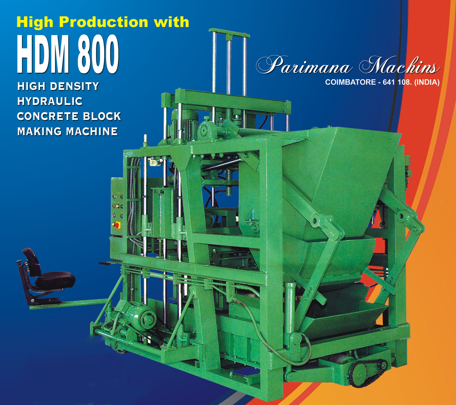 HDM 800 Hydraulic Concrete
Block Making Machine
